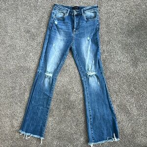 Women's Risen Distressed Jeans